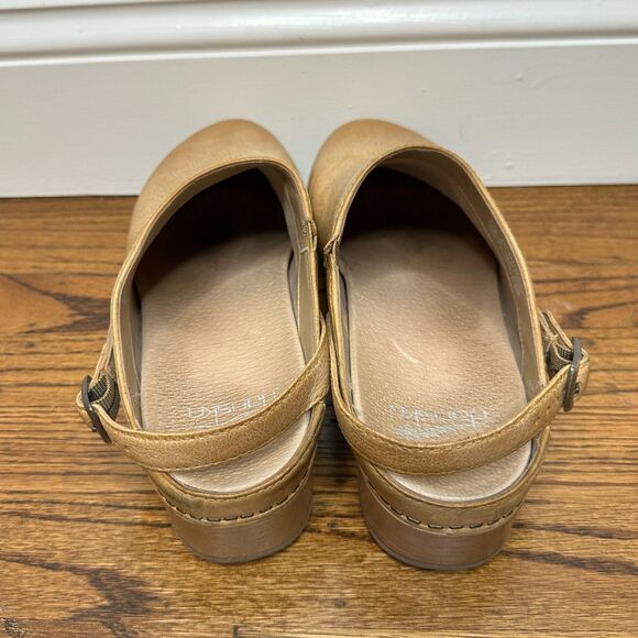 Dansko Ingrid Clog Honey Distressed Leather Comfort Mule Womens 40 EU 9.5 10 - Picture 7 of 8
